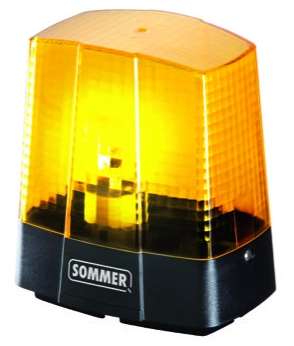 Żółta lampa sygnalizacyjna SOMMER 24V do napędu bramy