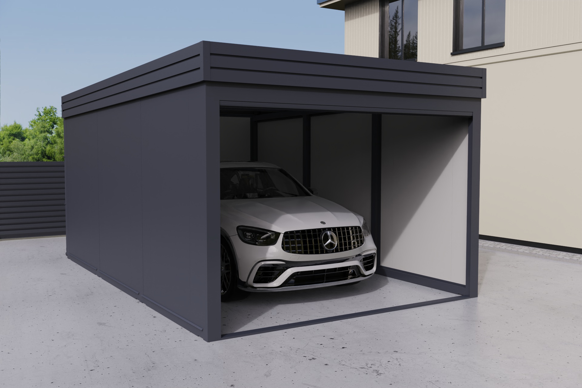 Einzelgarage mit PIR-Wänden