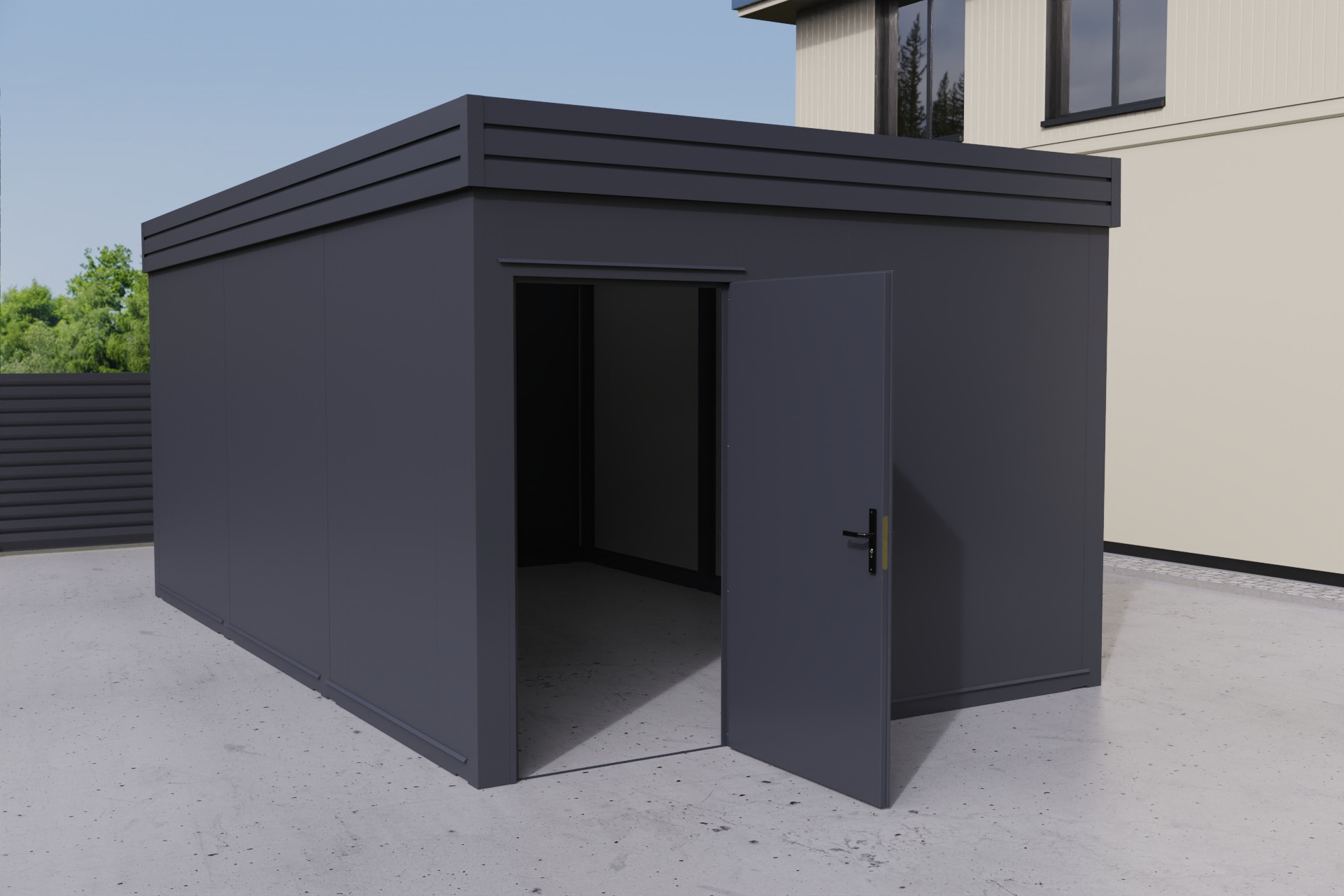 Abstellraum mit Wänden aus PIR-Platten