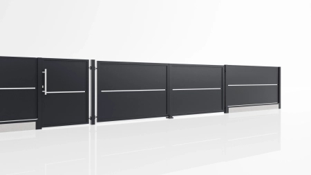 Dvoukřídlá brána Modul 60 – šířka 350 cm | RAL 7016