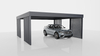 Carport für zwei Autos – 4× Wand Horizontal Goldene Eiche Senkrecht