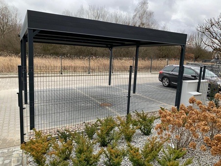 Wiata garażowa na dwa auta - bez ścianek