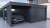 Carport mit PIR-Garage - 2x Wellblech Wand