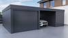 Carport mit Abstellraum und integrierter Garage - PIR Platte