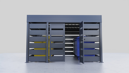 Wiata śmietnikowa 4x4 m - ścianka Modern+