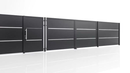 Posuvná brána Modul 60 – průjezd 350 cm | RAL 7016