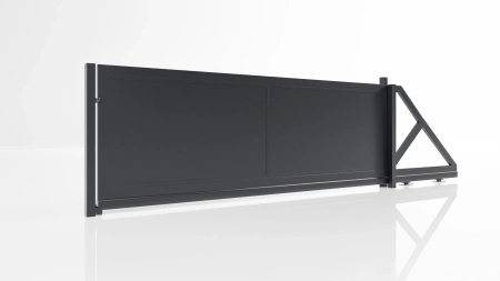 Schiebetor Modul Voll – Durchfahrtsbreite 350 cm | RAL 7016