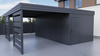 Carport+ Abstellraum an der Seite - PIR - 2x horizontale Wand