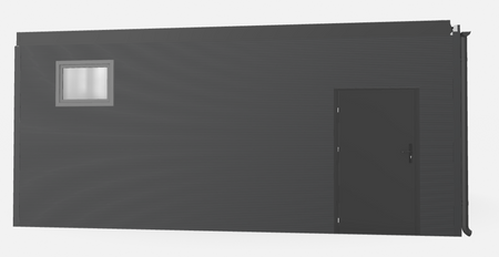 Přístřešek na auto se zateplenou garáží a vraty