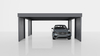 Carport für zwei Autos – 4× Wand Modern+ Goldene Eiche Senkrecht
