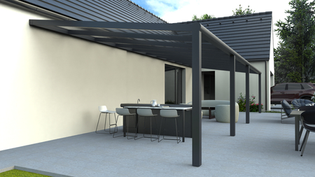 Zadaszenie tarasowe o wymiarach 11x4 m