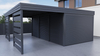Carport mit Garage aus Wellblech - 2x Modern+ Wand