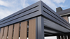 Carport für zwei Autos – 4× Wand Modern+ Goldene Eiche Senkrecht