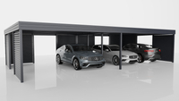 Reihen-Carport - 8x Jalousie Wand