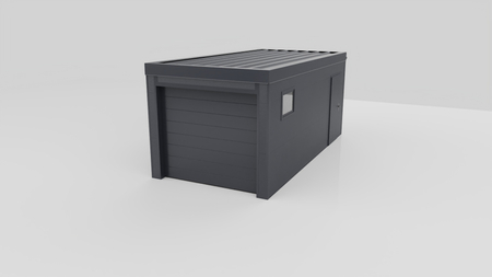 Zateplená garáž pro jedno auto – Moderní Antracit