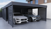 Dvojitý přístřešek pro auto + technická místnost v zadní části FALA - 4x wallontal