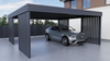 Carport für zwei Autos – 4× Wand Horizontal Senkrecht