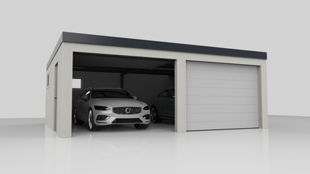 Zateplená dvojgaráž 7x6 m + dvě vrata Hörmann