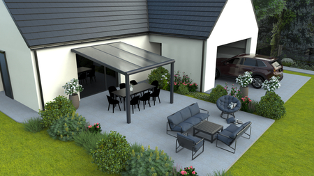 Terrassenüberdachung von 3x3 m