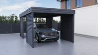 Carport für ein Auto - 4x Jalousiewand