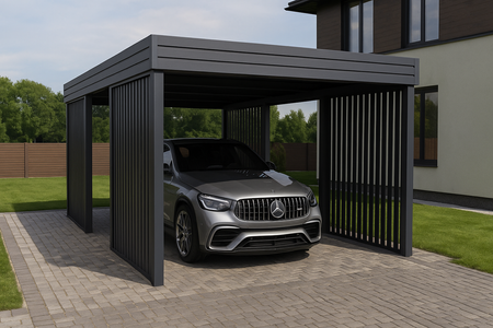 Carport für ein Auto – 4× Seitenwand (vertikal)