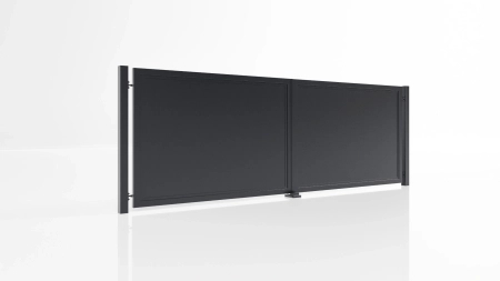 Moderne Doppelflügeltor Modul Voll – Durchfahrtsbreite 350 cm | RAL 7016