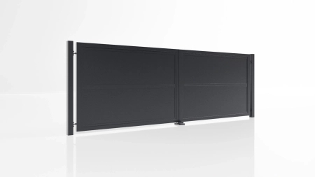 Moderne Doppelflügeltor Modul 60 – 350 × 132–191,5 cm | RAL 7016