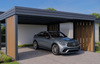 Carport für zwei Autos – 4× Wand Modern+ Goldene Eiche Senkrecht