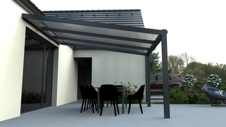 Stříška terasy o rozměrech 3x4 m
