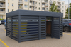 Wiata śmietnikowa 6x4 m - ścianka Horyzontal