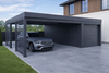 Carport mit gedämmter Garage und Tor