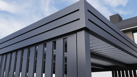 Carport für zwei Autos – 4× Wand Horizontal Senkrecht