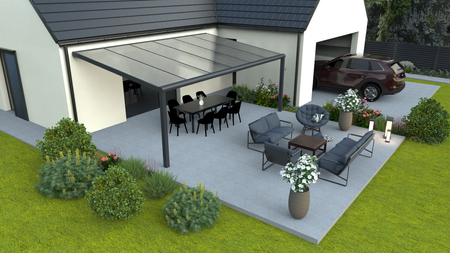 Zadaszenie tarasowe o wymiarach 6x3 m