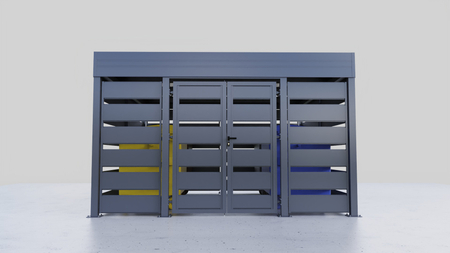 Wiata śmietnikowa 4x4 m - ścianka Modern+