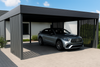 Wiata garażowa na dwa auta - 4x ścianka Horyzontal Pion