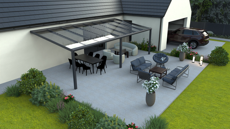 Terrassenüberdachung von 8x4 m