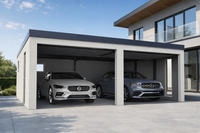 Gedämmte Doppelgarage 7x6 m + zwei Hörmann-Tore