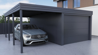 Carport mit PIR-Garage - ohne Seitenwände