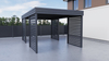 Carport für ein Auto - 4x Palisade Wand