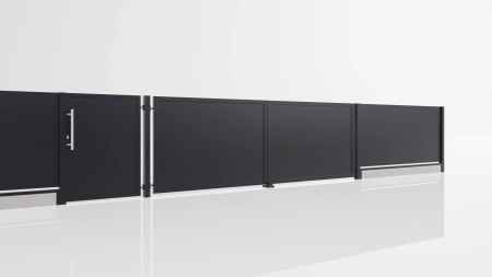 Dvoukřídlá brána Modul 55 – 350 × 132–191,5 cm | RAL 7016