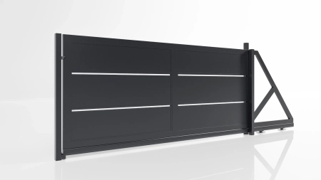 Posuvná brána Modul 60 – průjezd 350 cm | RAL 7016