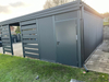 Doppelcarport + Abstellraum auf der Rückseite PIR - 4x Modern+ Wand