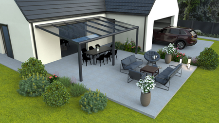 Terrassenüberdachung von 6x4 m