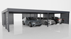  Reihen-Carport - 8x Horizontal Wand