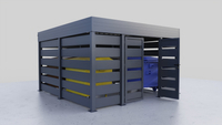 Mülltonnenunterstand 4×4 m – Modern+ Wand