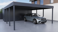 Doppelcarport + Abstellraum auf der Rückseite - PIR - ohne Wände