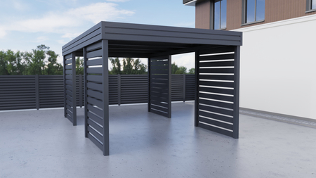 Přístřešek pro jedno auto - 4x stěna Horyzontal