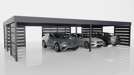 Zastřešení více stanic - 8x moderní + stěna