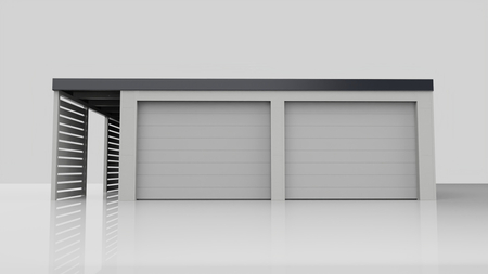 Gedämmte Garage mit zusätzlichem Carport – 8,5x6m