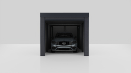 Garaż ocieplany jednostanowiskowy – Nowoczesny Antracyt